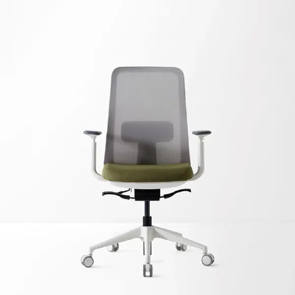 ICON Mid-Back Mesh Office Chair - White Nylon Base Saudi Arabia